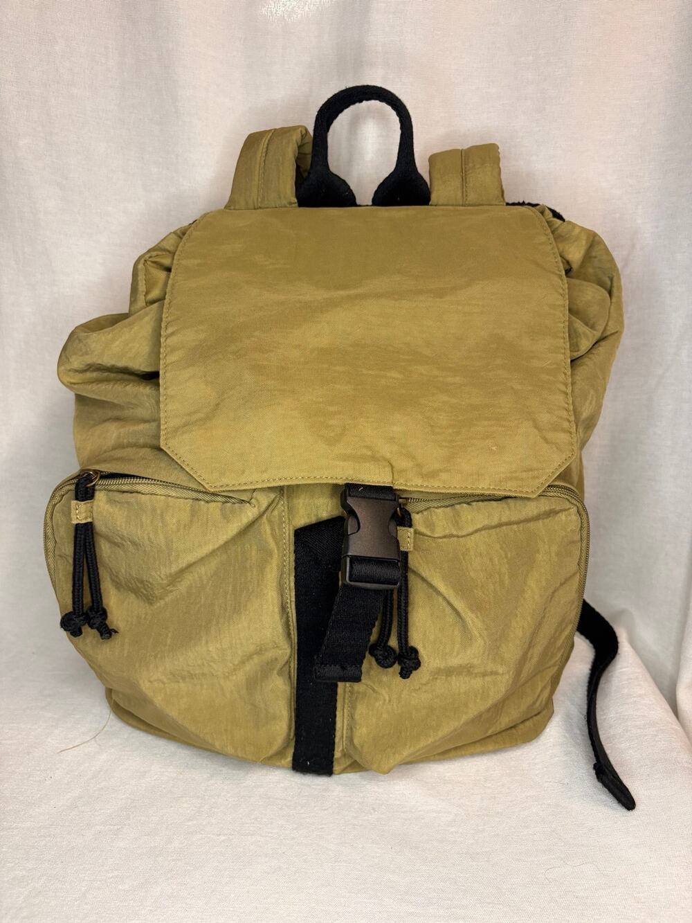 Universal Thread Goods Co. Olive Green Utility Backpack Drawstring Buckle
